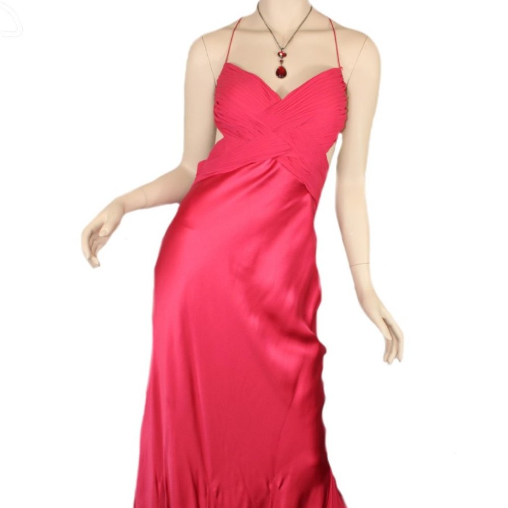 AIDAN MATTOX Pink Gown Dress Evening Formal Prom Sz 10 Medium New 350$